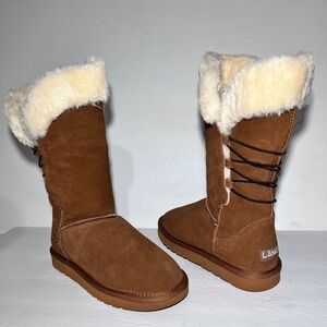 Lamo Celeste Water Resistant Suede Tall Winter Boots